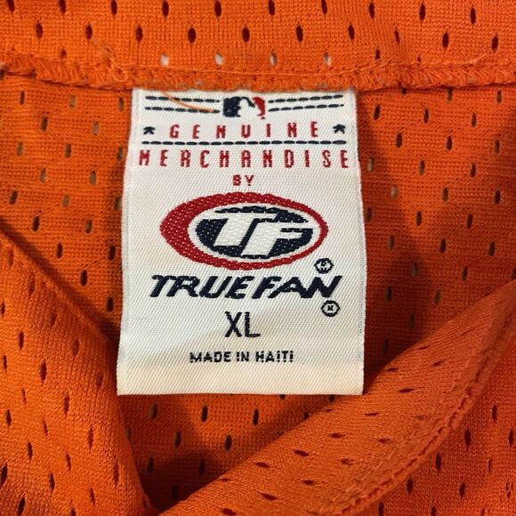 VTG True Fan San Francisco Giants Jersey Size XL Orange Short Sleeve MLB - Picture 7 of 8